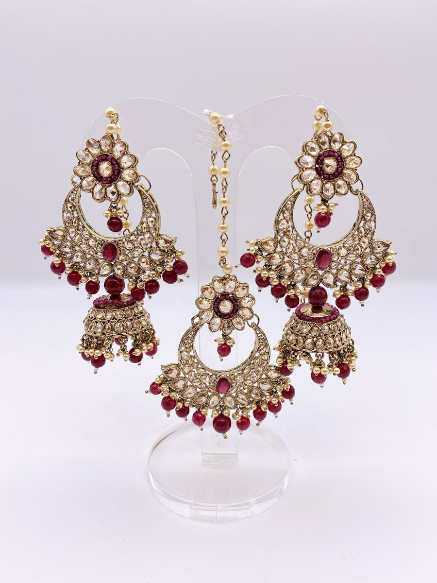 Red traditional earrings top