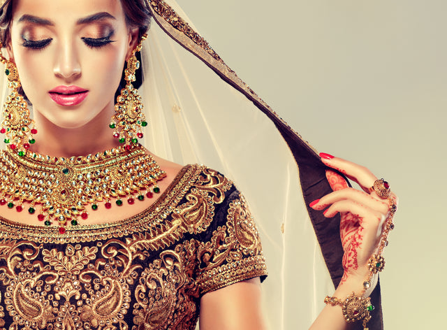 Indian Mendi/party kundan necklace set with Earrings & tikka - Farzanas  Beauty