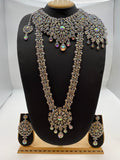 Bridal Rainbow Stones in a Silver Base