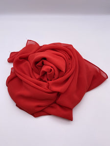 Blood Red Chiffon Scarf