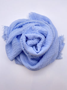 Blue Hydrangea Crinkle Scarf