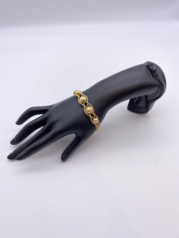 Gold Plated Base & Beads in a Twist Design