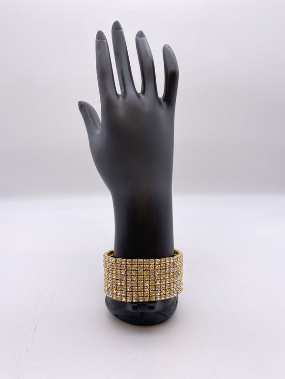 Golse Base & Silver Stones Stretchy Bracelet