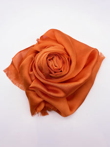 Bright Orange Silk Scarf