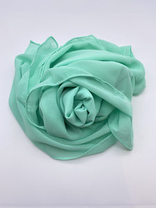 Bright Mint Green Chiffon Scarf