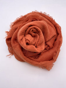 Burnt Orange Crinkle Scarf