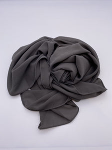 Charcoal Grey Chiffon Scarf