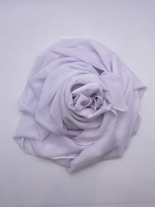 Cool White Chiffon Scarf