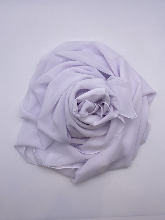 Cool White Chiffon Scarf