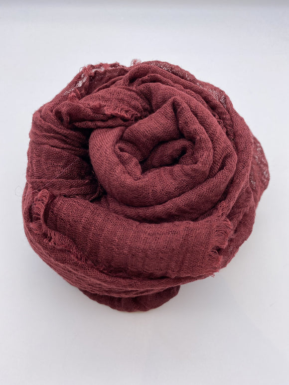 Red Currant Crinkle Scarf