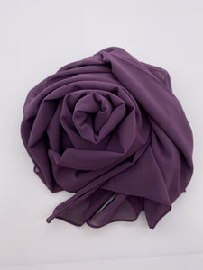 Dark Plum Chiffon Scarf