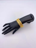 Vintage Golden Bangle Set with Intrinsic Cut and Screws