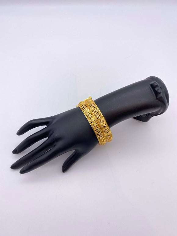 Vintage Golden Bangle Set 3 Imitation gold-plated base