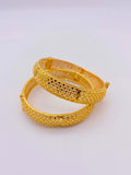 Vintage Golden Bangle Set 4 -  Imitation Gold-Plated Base with Intrinsic Cutting and Engraving