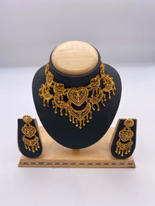 Gold Plated Necklace - Two Tier Vintage Design