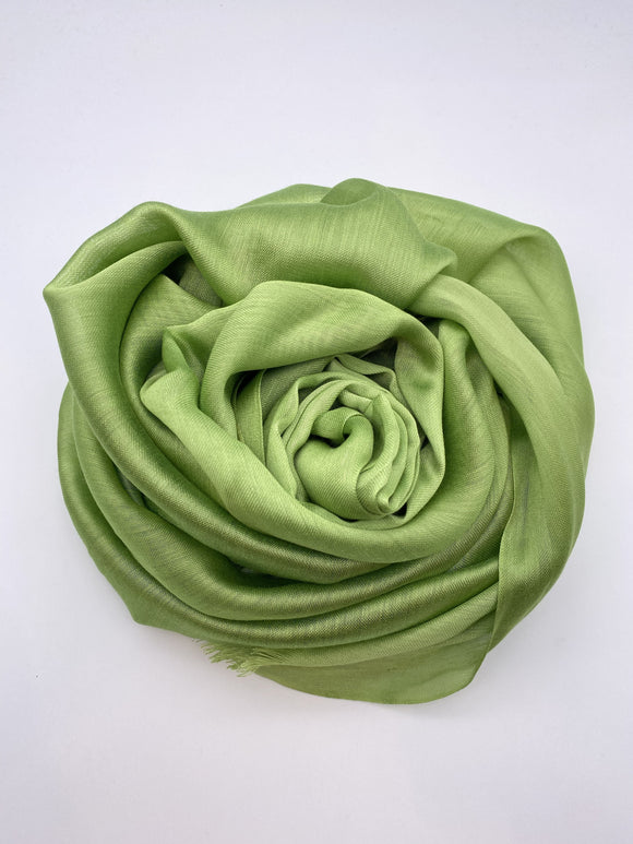 Grass Green Silk Scarf