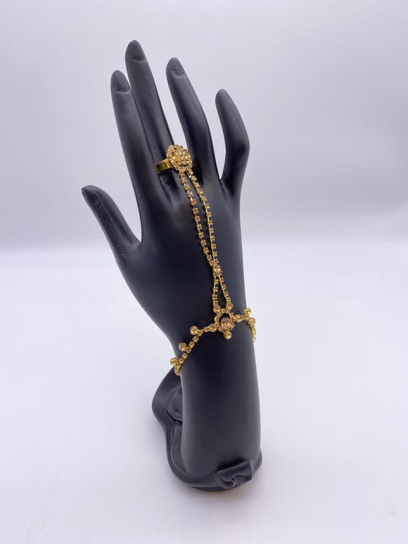 Kids Handpiece with Antique Gold Base Adjustable Bracelet