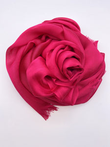 Hot Pink Silk Scarf