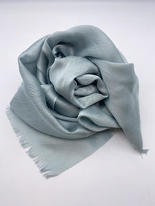 Ice Blue Silk Scarf