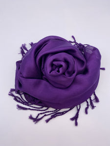 Indigo Purple Silk Scarf