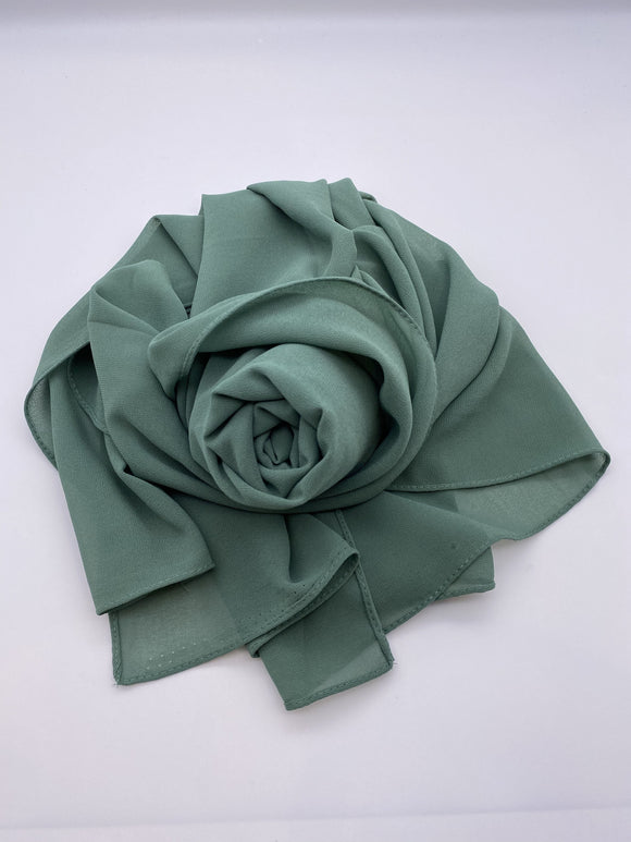 Jade Green Chiffon Scarf