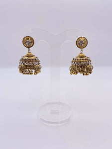 Jhumki Earrings - Traditional Collection - Gold Base and Small Bells