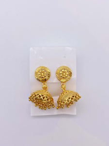 Jhumki Earrings - Full Gold Immitation Polish - High Shine - Real Collection