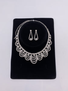 Kids Set in Silver Base with Small Rhinestones with Earrings