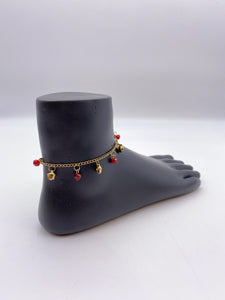 Kids Anklet Red Ghungroo Bells