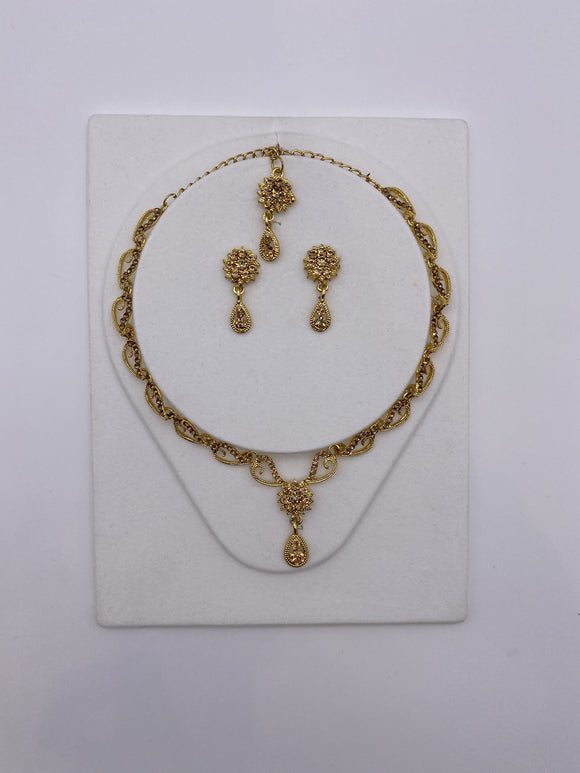 Kids Set in Antique Gold with Droplet Earrings
