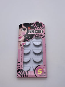 Hollywood Eyelashes - Pack of 5 - Thin