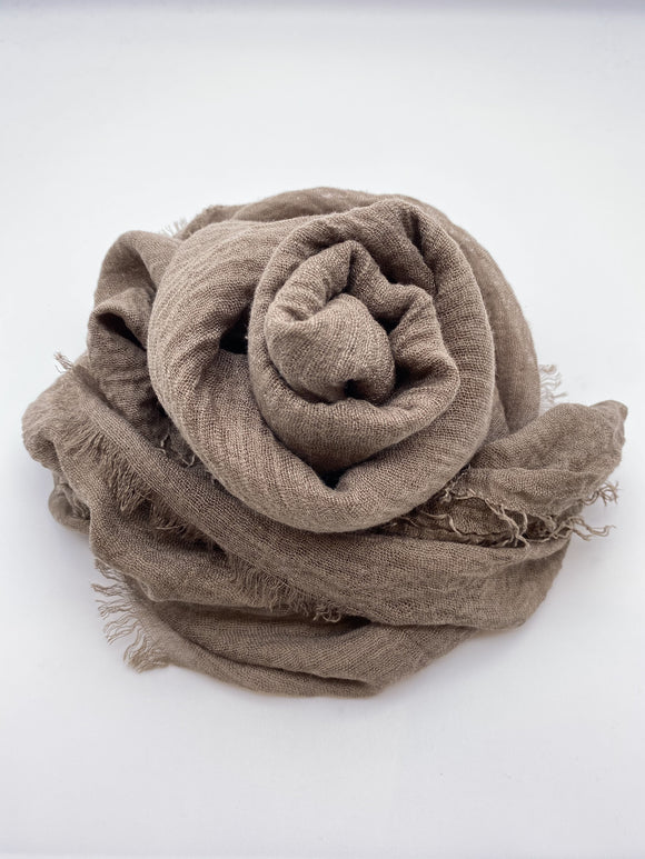 Medium Mocha Crinkle Scarf