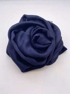 Navy Blue Silk Scarf