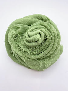 Olive Green Crinkle Scarf