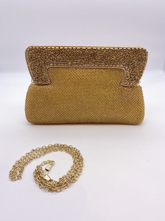 Small gold clutch discount bag