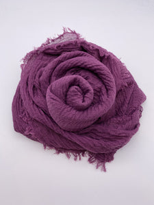 Plum Crinkle Scarf