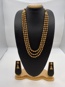 Rani Haar Royalty Collection - High Gold Plated with Polki Style beads with Small Jhumki Earrings