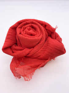 Scarlet Red Crinkle Scarf