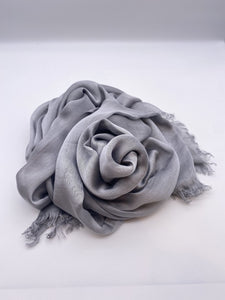 Silver Silk Scarf