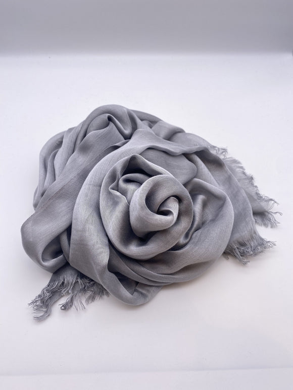 Silver best sale silk scarf