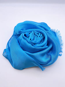 Swiss Blue Topaz Silk Scarf