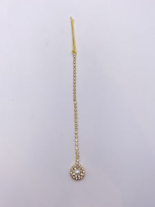 Tikka - White Pearl in Rainbow Shape - Bright Gold Base