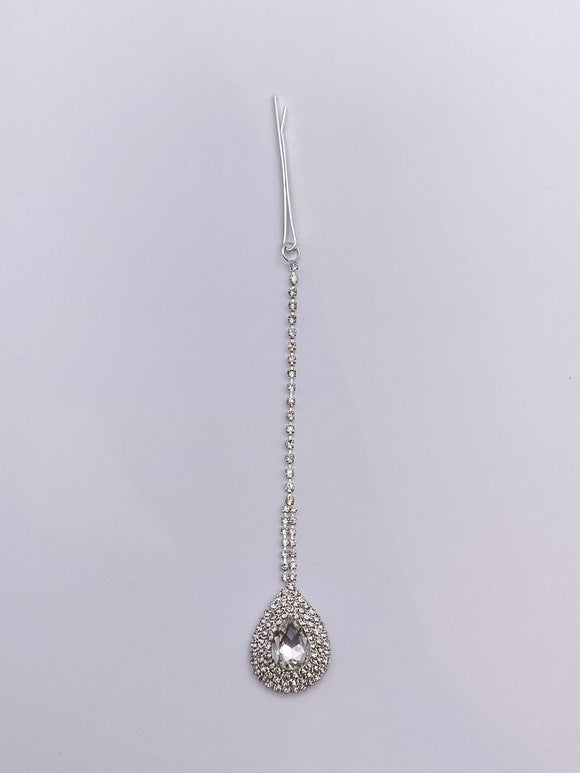 Tikka - Silver Rhinestone in Rainbow Shape - Silver Base 2