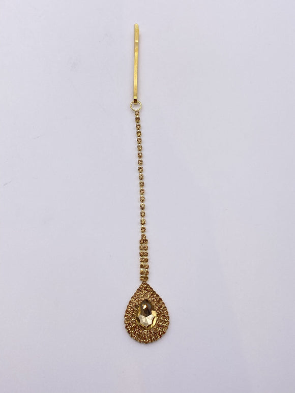 Tikka - Rainbow Shape Stones - Antique Gold Base