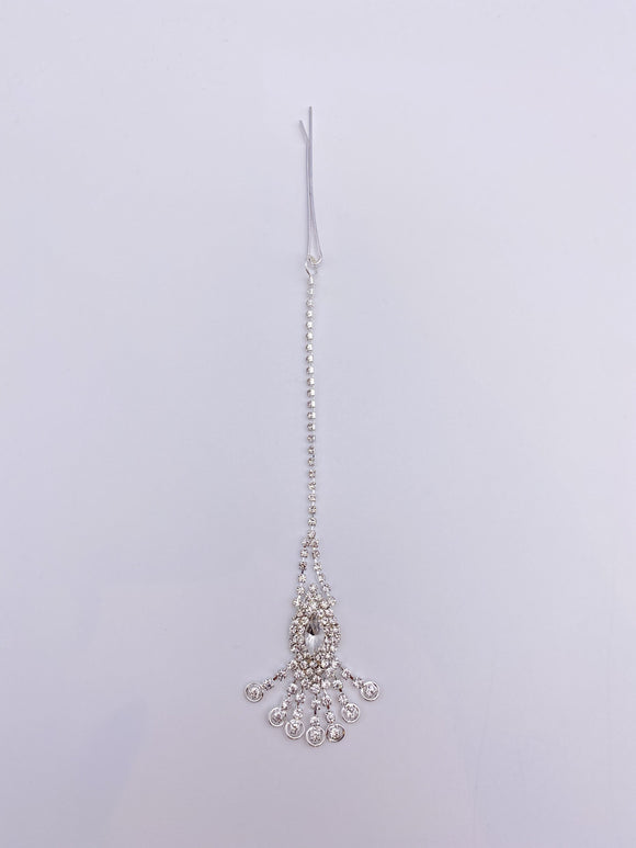 Tikka - Peacock Feather Shape - Silver Base
