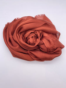 Tomato Red Silk Scarf