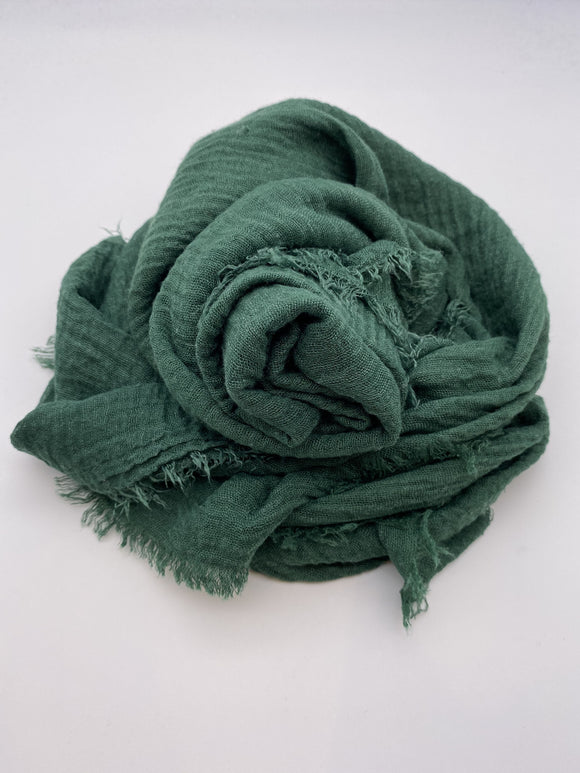 Tree Green Crinkle Scarf